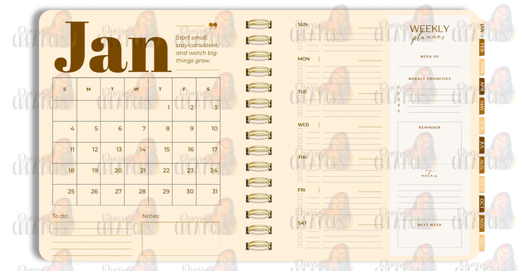 BROWN&CREAM PLANNER 2026