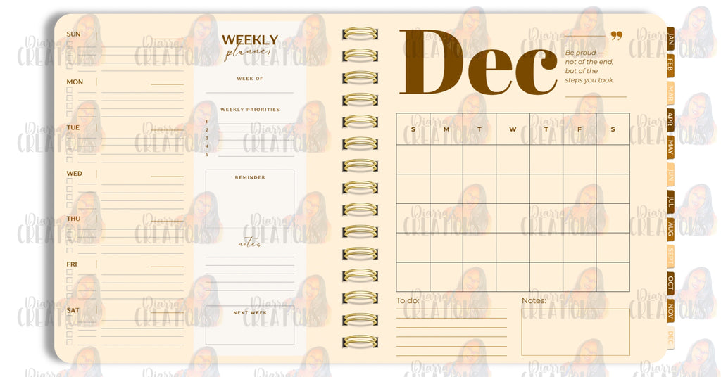 BROWN&CREAM PLANNER (UNDATED)