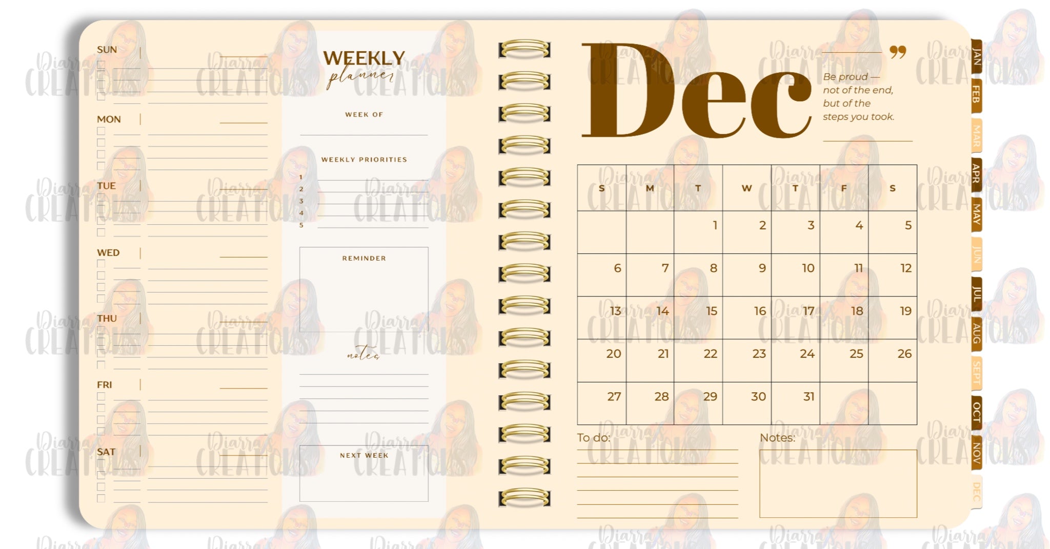 BROWN&CREAM PLANNER 2026